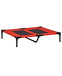 Aostirmotor Dog Bed Elevated Cooling Summer Dog Cot Pet Bed in Red