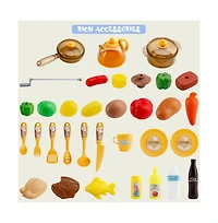 Bruce & Shark Kids Kitchen Playset with Light, Sound Spray Functions for Realistic Pretend Play