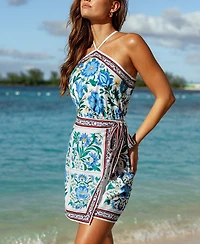 Cupshe Women's Bahama Honey Floral Mini Beach Dress