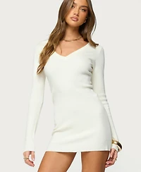 Edikted Women's Kaitlyn Long Sleeve Knit Mini Dress