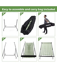 Ksports Racquet Sports Tennis Rebounder for Indoor & Outdoor w/Carry Bag, Green