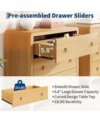 gaomon 3-Drawer Modern Bedroom Dresser Chest Closet Storage Cabinet Organizer for Bedroom, Living Room, Hallway, Office