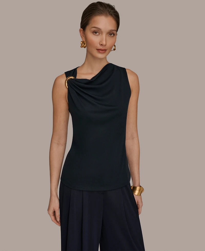 Donna Karan New York Women's Cowl Neck Top