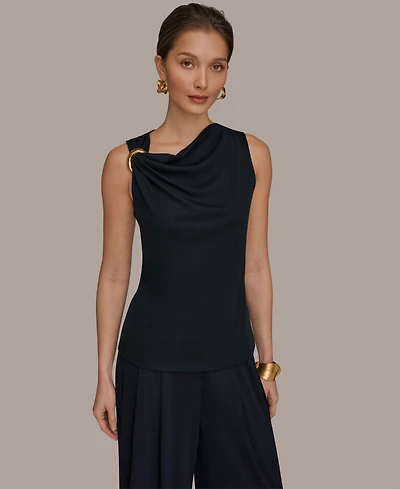 Donna Karan New York Women's Cowl Neck Top