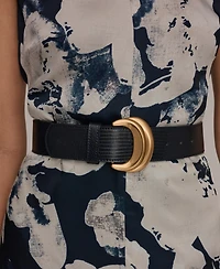 Donna Karan New York Women's Printed V-Neck Midi Dress