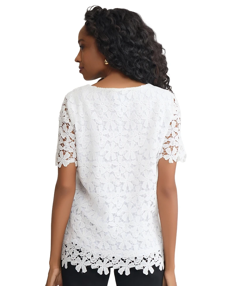 Jones New York Women's Short-Sleeve Crew Neck Top