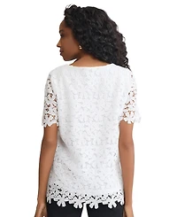 Jones New York Women's Short-Sleeve Crew Neck Top