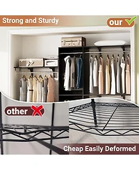 Aheaplus 62-96 Inch Hanging Closet System with Rod