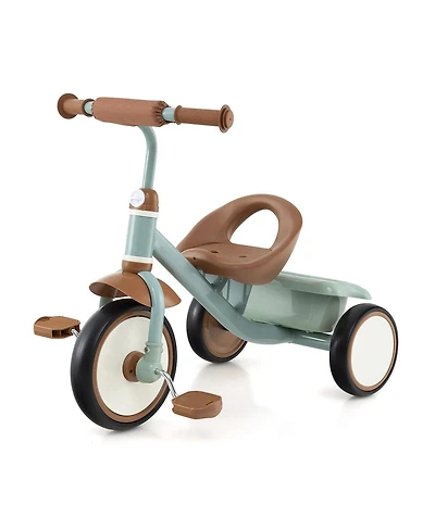 Sugift Toddler Tricycle Kids Trike with Adjustable Seat and Basket