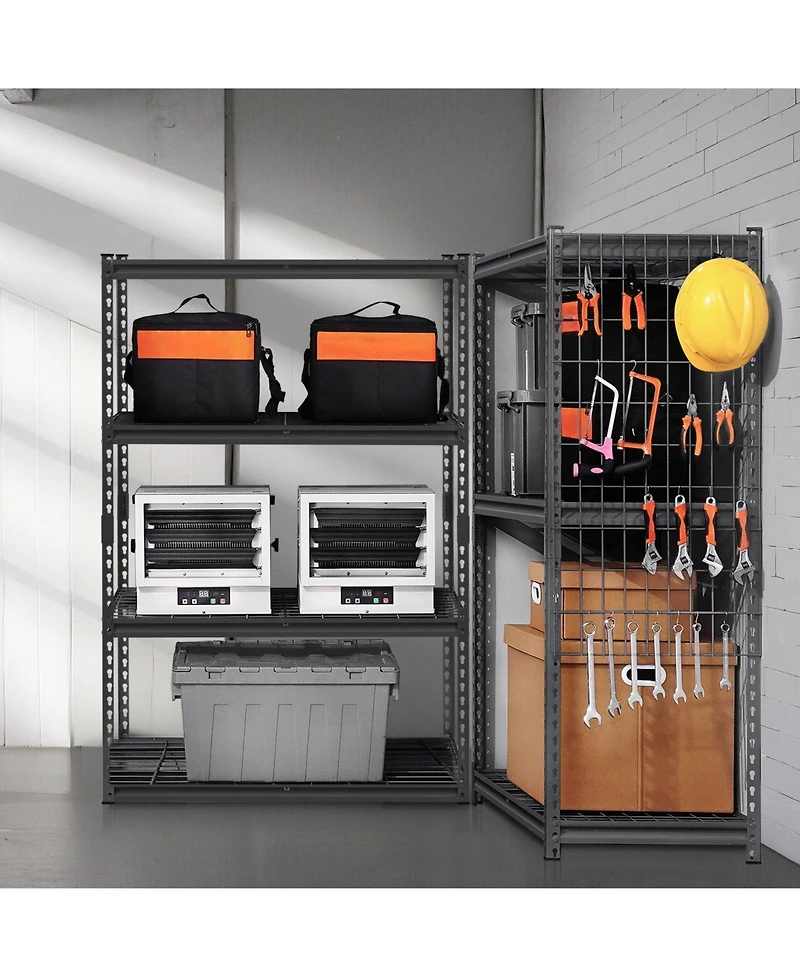 Mecale 4-Tier Storage Shelves, 2400-Lb Capacity, Adjustable Heavy-Duty Utility Rack