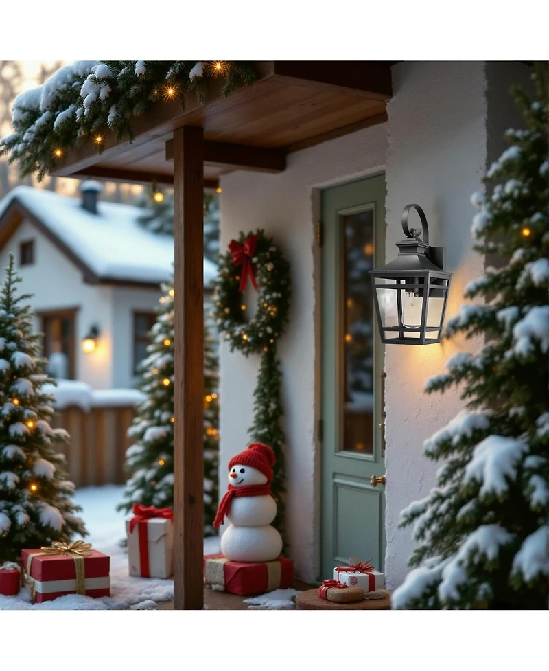 Flynama Large Outdoor Wall Lights for House, 16.5inch Exterior Lighting Fixtures Wall Mount Outdoor Porch Lights Waterproof Black Outdoor