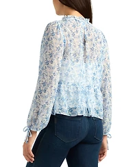 Bcx Juniors' Yoryu Printed Long-Sleeve Top