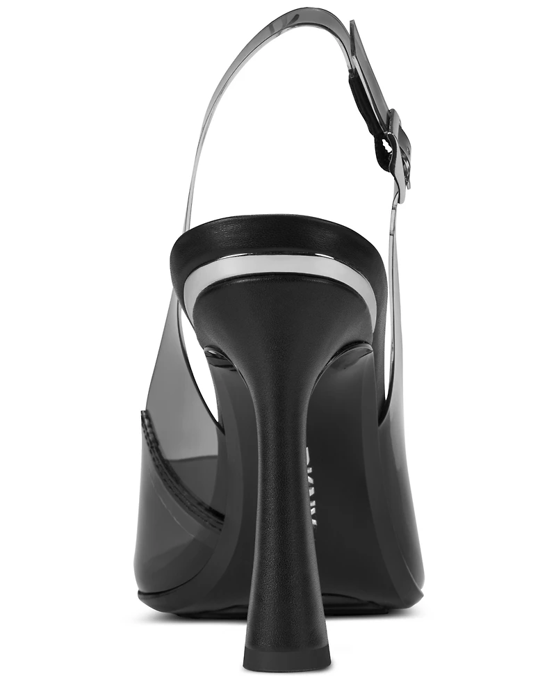 Dkny Women's Cinette Vinyl Slingback Heels