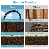 Yescom 16 Pack Trampoline Stakes Ground Anchors 11 Inch U Shaped Heavy Duty for Outdoor Camping Tent