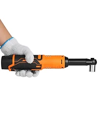 Mecale Cordless Ratchet Wrench Set, 3/8" Drive, 240 Rpm, 33 ft-lbs Torque, 2 Batteries, Charger, Sockets, Adapter, Extension Bar