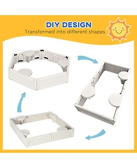 Outsunny Kids Outdoor Backyard box with Covering Liner, for 3-12 years old