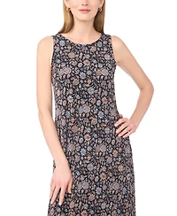 Vince Camuto Women's Bandana-Print Crochet-Trim Maxi Dress