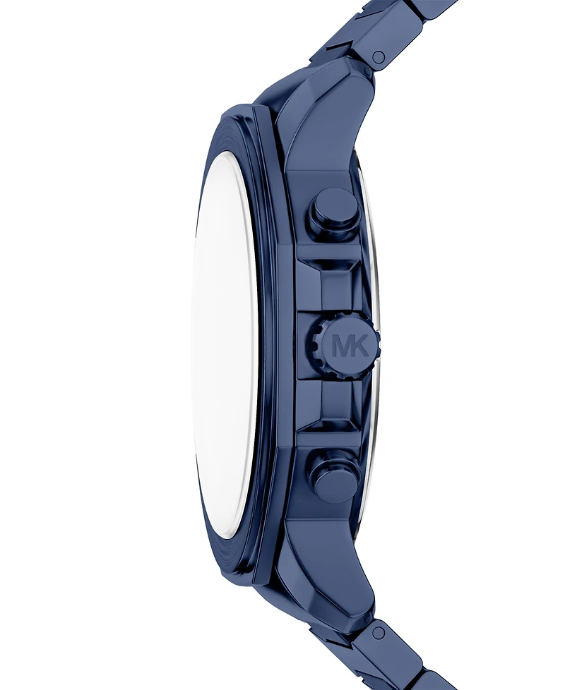 Michael Kors Men's Prescott Chronograph Blue Stainless Steel Watch, 44mm