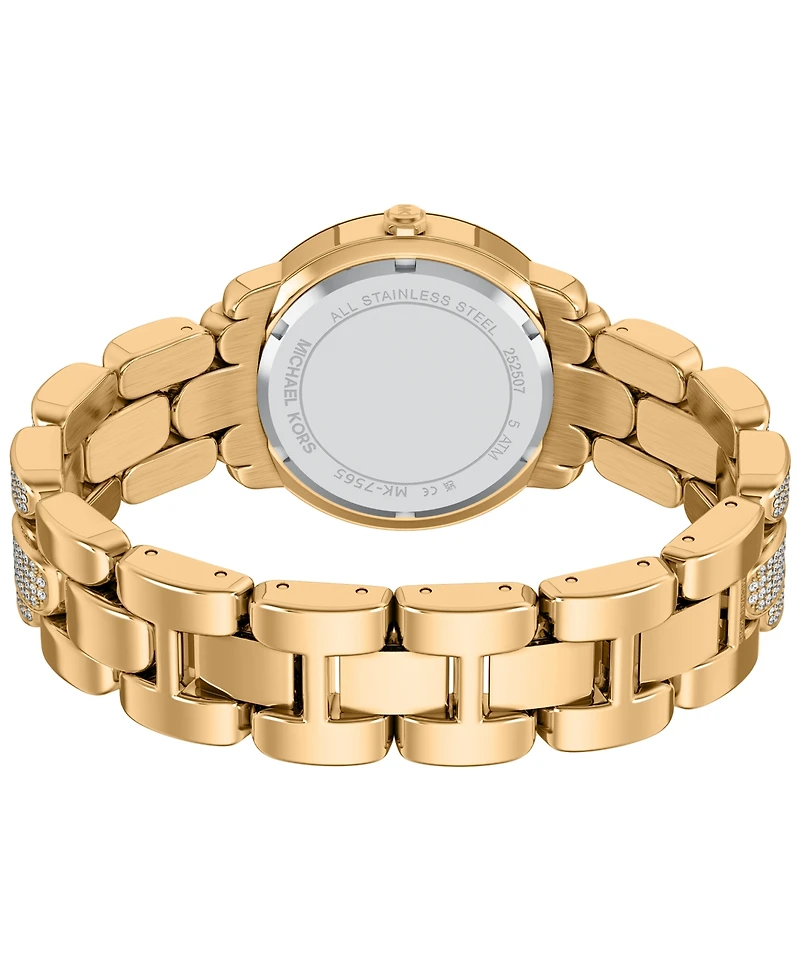 Michael Kors Women's Phoebe Three-Hand Gold-Tone Stainless Steel Watch, 36mm