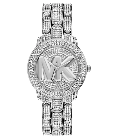 Michael Kors Women's Phoebe Three-Hand Silver-Tone Stainless Steel Watch, 36mm