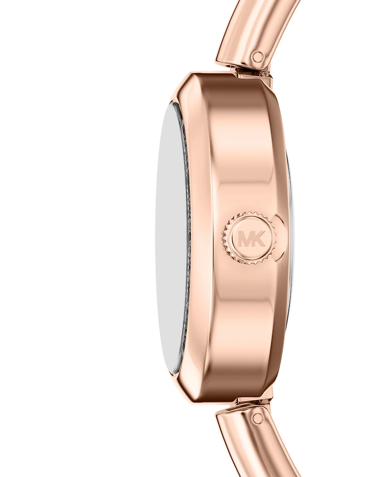 Michael Kors Women's Maude Three-Hand Rose Gold-Tone Stainless Steel Watch, 21mm