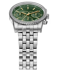 Michael Kors Women's Bryant Chronograph Silver-Tone Stainless Steel Watch, 35mm