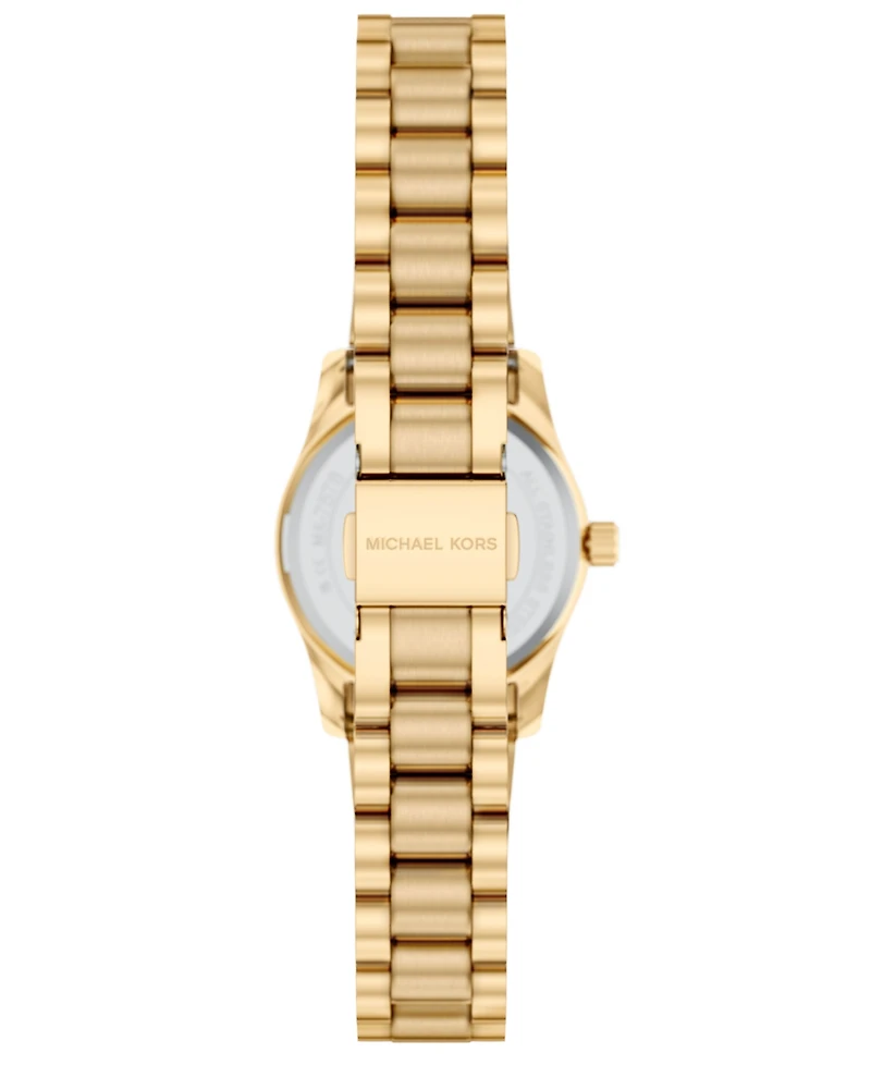 Michael Kors Women's Lexington Three-Hand Gold-Tone Stainless Steel Watch, 26mm