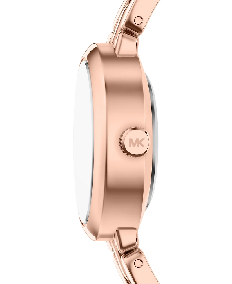 Michael Kors Women's Maude Three-Hand Rose Gold-Tone Stainless Steel Watch and Bracelet Set, 21MM