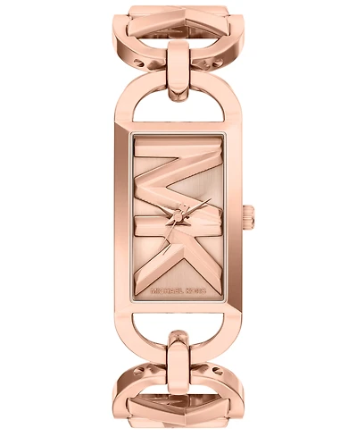 Michael Kors Women's Empire Three-Hand Rose Gold-Tone Stainless Steel Watch, 20mm