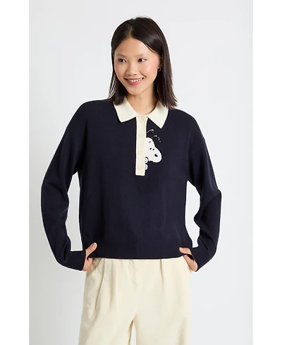 Chinti & Parker Women's Peanuts Polo Sweater