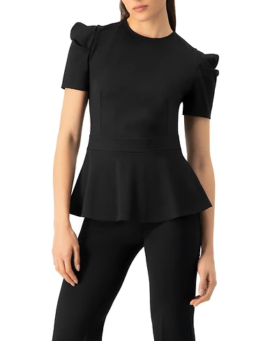 Ivonne Women's Short Sleeve Peplum Blouse