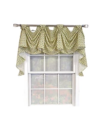 Rlf Home Little Treasure 3-s Victory 100% Cotton Tab Top Swag Window Curtain 54" x 25" Yellow