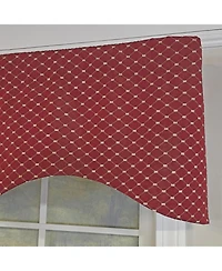 Rlf Home Passat Cornice 100% Cotton Rod Pocket Window Valance 50" x 17" Red