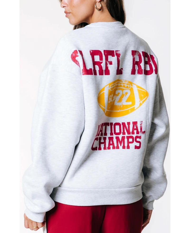Colourful Rebel National Champs Droped Shoulder Sweat