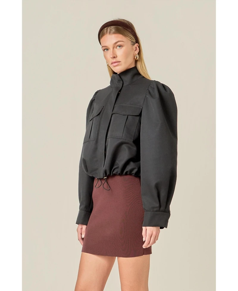 English Factory Women's Technical Drawstring Bomber