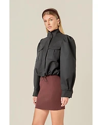 English Factory Women's Technical Drawstring Bomber