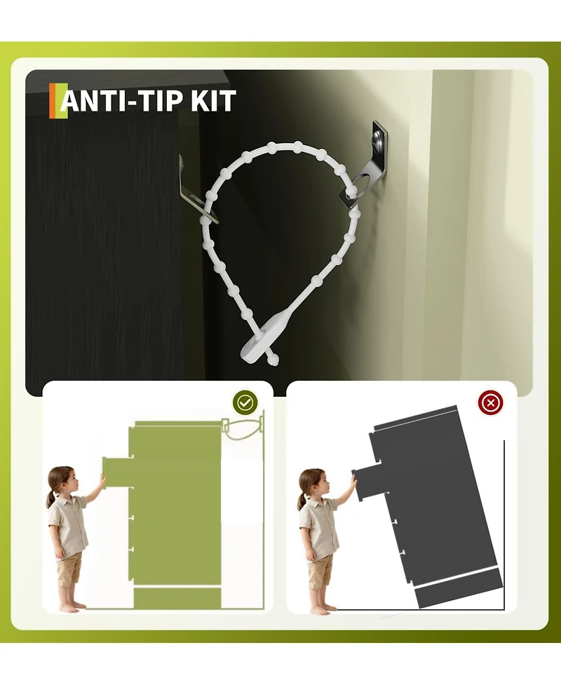 Gaomon 5-Drawer Dresser with Rgb Lights, Charging Station & App-Controlled Music Sync. Large Wooden Chest for Bedroom Storage.