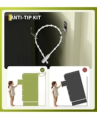 Gaomon 5-Drawer Dresser with Rgb Lights, Charging Station & App-Controlled Music Sync. Large Wooden Chest for Bedroom Storage.