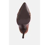 Fanfare Croc Stiletto Pump Heels