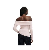 Cotton On Women's Asym Rib Off Shoulder Knit