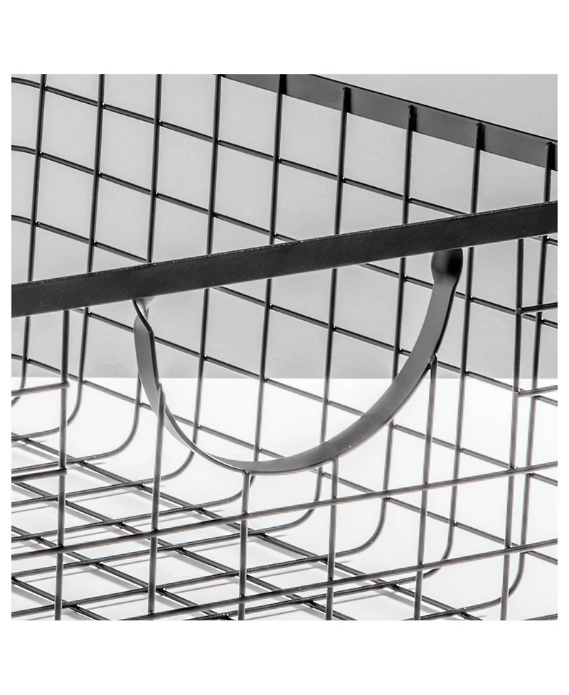 mDesign Metal Pantry Basket with Handles for Kitchen