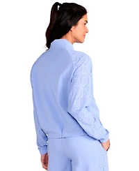 Puma Women's Lace Bubble Hem Mock Neck Jacket