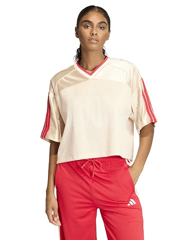adidas Women's Stadium Mesh Sportswear Loose T-Shirt