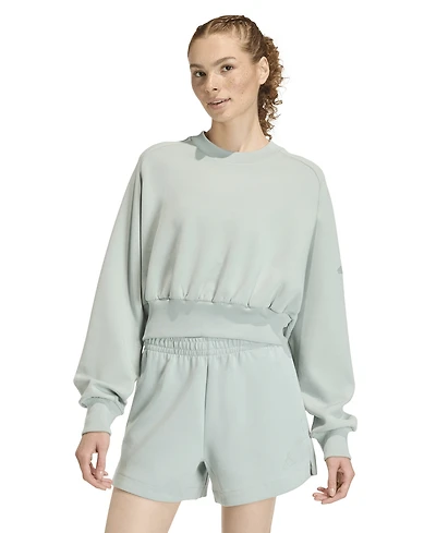 adidas Women's Soft lux Loose Sportswear Crew Neck Sweatshirt