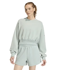 adidas Women's Soft lux Loose Sportswear Crew Neck Sweatshirt