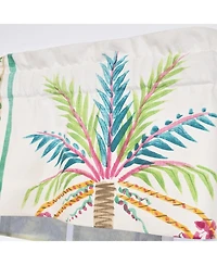 Rlf Home Felicity Tailored 100% Cotton Rod Pocket Lined Window Valance 50" x 15" Multi