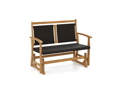 Patio Loveseat with Curved Armrests for Outdoor Seating