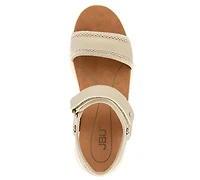 Jbu Women's Ellewood Round Toe Flat Sandals