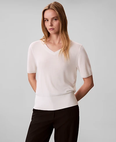 Calvin Klein Women's V-Neck Knit Sweater
