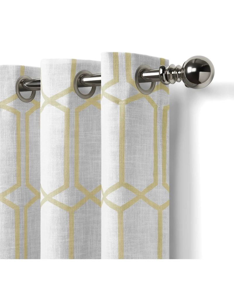 Elrene Home Fashions Kaiden Geometric Room Darkening Window Curtain